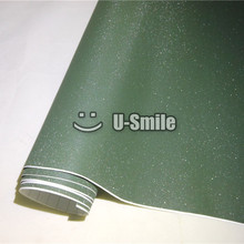Adesivo vinil folha verde militar, de alta qualidade, areia brilhante, folha bolha, adesivo de celular, notebook, tamanho da capa: 1.52*30m 2024 - compre barato