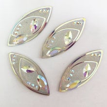 Resina AB de ojo de caballo brillante, adorno de diamantes de imitación con reverso plano, DIY, F260, 20mm x 50mm, 4 Uds. 2024 - compra barato