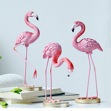 Flamingo Cute Animal Shaped Resin Ornament Wedding Gift Birthday Present Tabletop Living Room Bedroom Miniatures Home  Decor 2024 - buy cheap