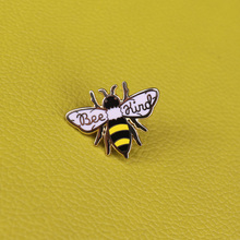 Bee kind enamel pin cute honey bee badge be kind pin save the bees brooch aesthetic pins animal jewelry gift women accessories 2024 - buy cheap