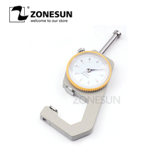 ZONESUN 1 Pcs / Lot Flat Head Thickness Gauge Leather Thickness Meter Tester Tools 0-20mm For 2024 - buy cheap