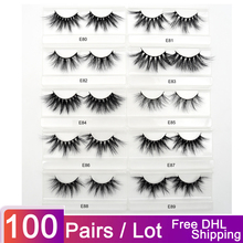 100pairs/lot free DHL visofree false eyelashes 25mm eyelashes 3d mink lashes eyelashes extension dramatic mink eyelashes makeup 2024 - buy cheap