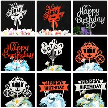 Cupcake Toppers Birthday Decorations Cake Toppers Birthday Cakes Baby Shower Decorations Party Favors Happy Birthday Cake Topper 2024 - buy cheap