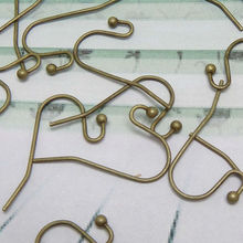 50pcs  ANTIQUE BRONZE , Vintage Earwire, 12*20mm Fishhook  with 3mm ball, Fashion Design Earring Findings 2024 - buy cheap