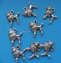 10PCs Vintage Silvers Poodle Dog Charms Pendants For Bracelet Necklace Fashion Jewelry Making DIY Accessories Craft 14x24mm 2024 - buy cheap