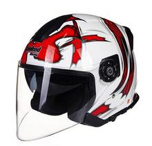 Envío gratuito se derrumbó de carreras de Moto rcycle abierto máscara moto cascos capacete moto rbike casco moto Cruz cascos doble lente T597 2024 - compra barato