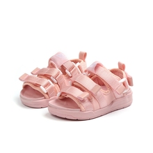 Летние корейские сандалии для девочек, повседневные сандалии с завязками для мальчиков, пляжная обувь, Детская уличная обувь для бега, 2019 2024 - купить недорого