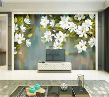 wellyu 3d Custom wallpaper American retro flowers and birds modern minimalistic abstract background wall decorative painting 3d 2024 - buy cheap