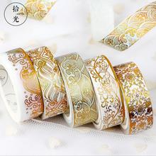 Chinese Retro Divine Gold Foil Pattern Crane Gilding Washi Tape DIY Scrapbooking Sticker Label Masking Tape School Office Supply 2024 - buy cheap