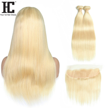 Hc-mechas loiras com cabelo frontal brasileiro, 13x4, mechas com fechamento frontal, 2 mechas com renda frontal. 613 2024 - compre barato