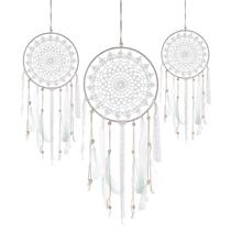 3pcs/set Ethnic Style Large Doily Dream Catcher Handmade Woven Wall Hanging Decoration White Dreamcatcher Wedding Party Ornament 2024 - buy cheap