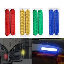 2pcs Car Reflective Tape Warning Mark Reflective 4 Colors Notice Bicycle Accessories Exterior Car Door Stickers DIY Safety Mark 2024 - buy cheap