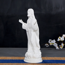 Christian santo ícone jesus estátua figura de porcelana branca de cerâmica Escultura de artesanato cordeiro de deus jesus Igreja Católica presente Cristo 2024 - compre barato
