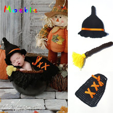 Latest Crochet Baby Wizard Hat Cape Set Knitted Infant BABY unisex wizard's hat Photo Props Newborn Christmas Photography Props 2024 - buy cheap