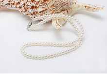 Joia feminina de pérola natural aaa, 36-43cm, 14-17 polegadas, 5x6mm, branco brilhante, água doce, colar artesanal, presente na moda 2024 - compre barato