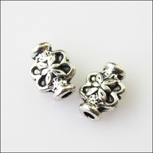 New 70Pcs Tibetan Silver Color Tube Flower Star Spacer Beads Charms 6x8mm 2024 - buy cheap