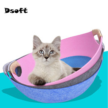 Pet Cat Bed Puppy Cage Lounger Grey Pink Pet House Nest Cat Basket Products With Removable Mattress For Cat Animals Supplies 2024 - buy cheap