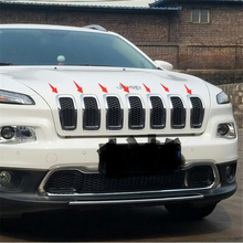 Yimaautotrims Chrome Front Grille Vent Hole Frame Cover Trim 7Pcs For JEEP Cherokee 2014 - 2018 2024 - buy cheap