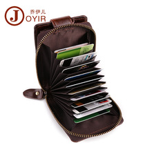 Joyir Credit Card Holders Wallet Genuine Leather Men Business Wallet High Capacity Credit Holders Purses With Coin Pocket 2024 - buy cheap