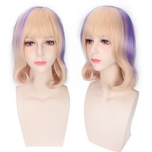 Peluca de pelo sintético ondulado para mujer, disfraz de Lolita corta, a la moda, para fiesta de Halloween, videojuego, Anime 2024 - compra barato