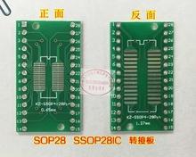 Adaptador de soquete/adaptador, placa pcb indicada para soquete ic, envio grátis, 20 peças/lote tssop28 ssop28 msop28 sop28 volta dip28pin 2024 - compre barato