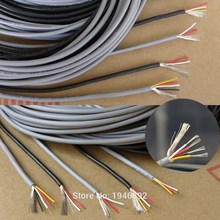 1M UL 2547 28/26/24 AWG Multi-core control cable copper wire shielded audio cable headphone cable signal line 2024 - buy cheap