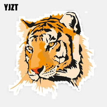 YJZT 15,5 см * 15 см Модный Тигр Король леса высокого качества ПВХ стикер наклейка 5-0433 2024 - купить недорого