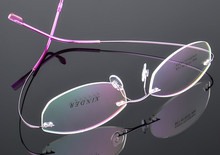 Classic rimless Optical frame women Titanium Alloy eyeglasses frame Myopia Prescription glasses frames factory sale 2024 - buy cheap