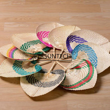 100pcs Palm Leaves Fans Handmade Wicker Multicolor Palm Fan Traditional Chinese Craft Home Decoration Gifts 2024 - buy cheap