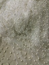 LJY-6133-3 Net Lace Fabric Tulle Netting Fabric African French Lace Fabric High Quality With beads 2024 - buy cheap