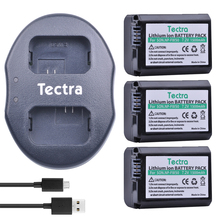 Tectra 3 uds NP-FW50 NP FW50 NPFW50 batería + cargador Dual USB para Sony Alpha 7 a7 7R a7R S 7S a7S a3000 a5000 a6000 NEX-3 Bateria 2024 - compra barato