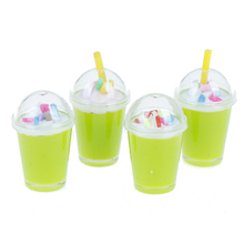 2Pcs 1:12 Dollhouse Resin Straw Coffee Cup Matcha Ice Cream Model Simulation Drink Ice-Cream Cup Pretend Toys 2024 - buy cheap