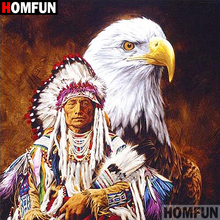 HOMFUN Full Square/Round Drill 5D DIY Diamond Painting "Indian Eagle" 3D Embroidery Cross Stitch 5D Home Decor A07511 2024 - buy cheap