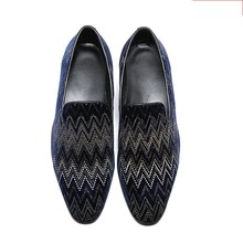 Rhinestone Shoes Men Fashion Hot Spring Designer Big Size euro 46 Hombre Sapatos Men Dress Shoes 2024 - buy cheap