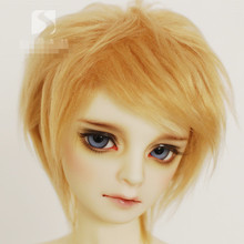 Cool Yellow BJD Doll Fur Wig for Uncle 1/3 1/4 1/6 1/8 1/12 Full Size Doll Wig HH42 2024 - buy cheap