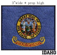 Bandera de Idaho, parche bordado de 3,0 "de ancho, wonder patch/tela bordada de flores/parches de estrella bordada 2024 - compra barato