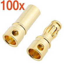100Sets Female Male 3.5mm Gold Bullet Banana Connectors RC Car Quadcopter ESC Battery Pack Device Electric Motor Wire Parts DIY 2024 - buy cheap