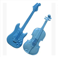 Molde de silicona para guitarra, violín, instrumento Musical, fondant, decoración de pasteles, chocolate, gran oferta, nuevo, venta al por mayor 2024 - compra barato