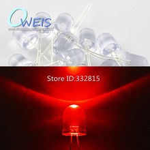 1000PCS F10 F10MM 10MM LED SUPER BRIGHT RED (WATER CLEAR) DIP-2 LONGLEG Light Emitting Diode light beads Free shipping 2024 - buy cheap