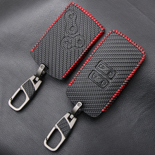 Carbon Fiber Style Car Key Cover Case Car Styling Cover For Renault Kadjar Clio Logan Megane RS Koleos Scenic Card Keychain Case 2024 - buy cheap