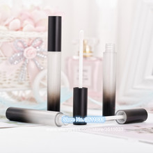 Makeup Empty Frosted Gradient Lip Gloss Tube Black Lid Plastic Liquid Lipstick Tube Matte Cosmetic Lipgloss Refillable Bottle 2024 - buy cheap