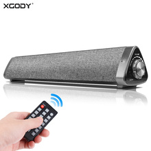 XGODY 10W  Soundbar tv  home theater Bluetooth 5.0 With Remote Control Deep Bass Desk Wireless Speaker For PC TV Computer Phone 2024 - buy cheap