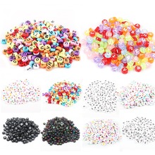100pcs/lot 7mm Acrylic Beads Alphabet Letter Beads Loose Spacer Beads For Jewelry Making DIY Bracelet Necklace 2024 - buy cheap