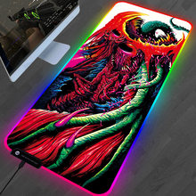 Large RGB Gaming Mouse Pad Custom XL CS GO Mousepad Gamer LED Lighting Hyper Beast Mouse Pad Rubber Mat For PC Computer 80*30cm 2024 - buy cheap