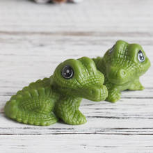 Crocodilo animal miniatura jardim casa bonsai decoração miniatura pvc artesanato mini ornamentos micro decoração diy 2024 - compre barato