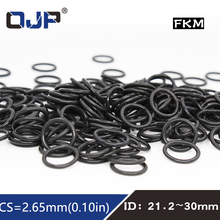 5PCS/lot Fluorine rubber Ring Black FKM O ring Seal CS:2.65mm ID21.2/22.4/23.6/25/25.8/26.5/28/30mm Rubber Seal Ring Gasket 2024 - buy cheap