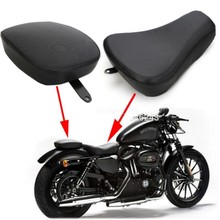 Motorcycle Front Driver Solo Seat+Rear Passenger Pad For Harley Sportster XL1200 883 72 48 Black 2024 - buy cheap