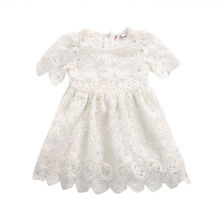 Vestido de encaje Floral para niñas pequeñas, vestido de fiesta de verano, de princesa, desfile 2024 - compra barato