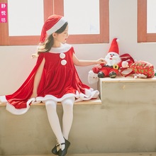 Christmas Children's Clothing age for 2 - 14 years little girls red dress 2019 winter autumn thick warm green frocks 2024 - buy cheap