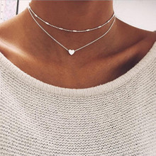 2019 Brand Pendant Heart GOLD Dot Necklace Women Phase Heart Hollow Necklace New Elegant Retro Lover Gift Drop shipping 2024 - buy cheap